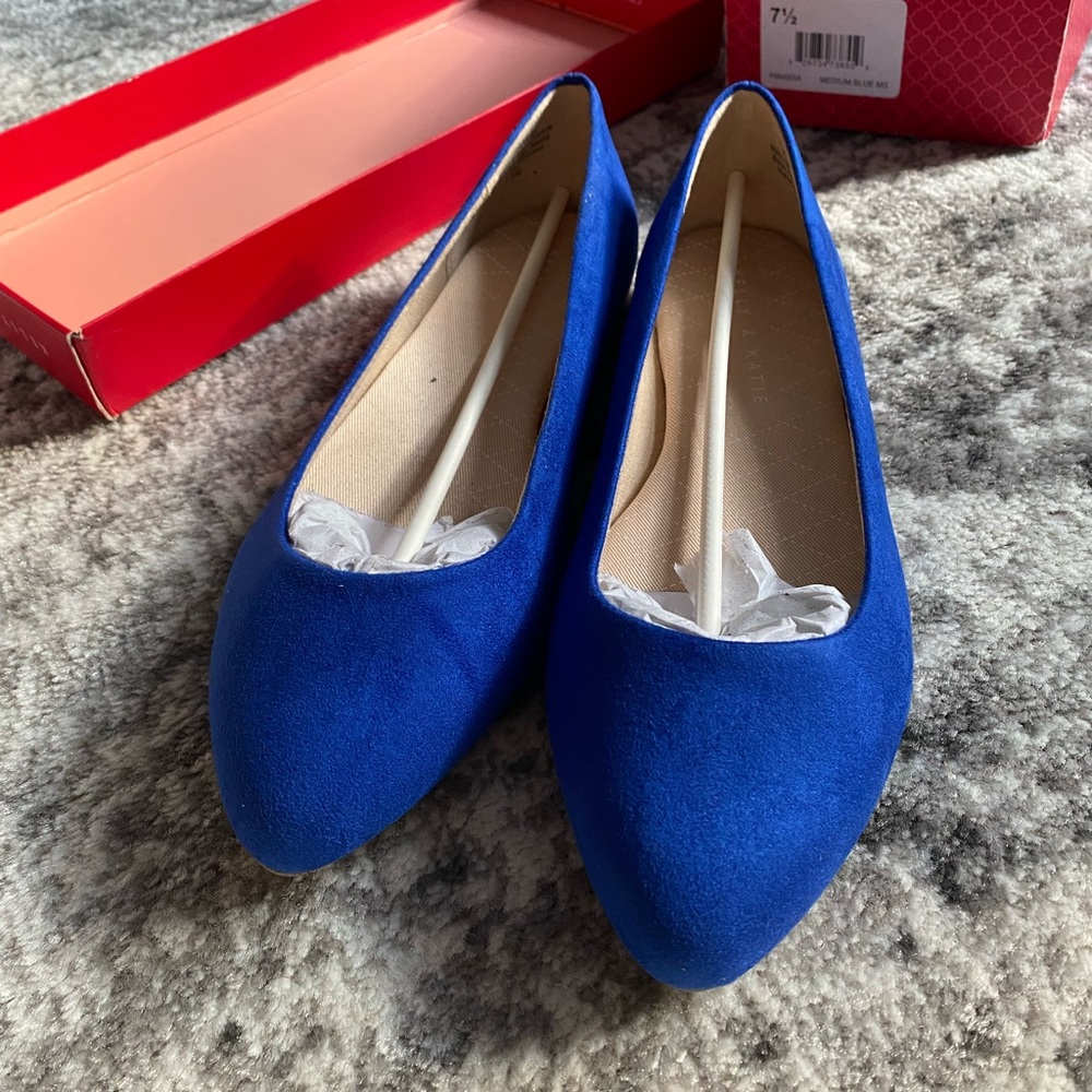 Brand new super cute blue flats